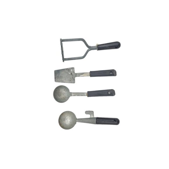 1:6 Vintage Ideal Toys‎ Dollhouse Kitchen Utensils Masher Spatula Scoop Spoon - Picture 2 of 6